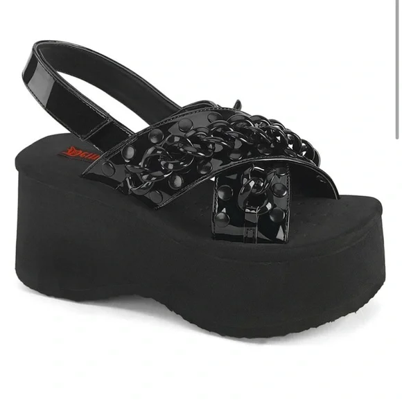 DEMONIA FUNN-12 PLATFORM SLIDES SIZE 8 NIB - Picture 7 of 11